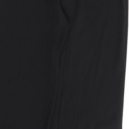 BHS Womens Black Polyester Trousers Size 10 L30 in Regular Zip
