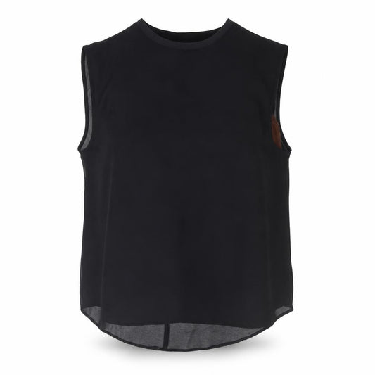 Zara Womens Black Polyester Basic Tank Size M Round Neck
