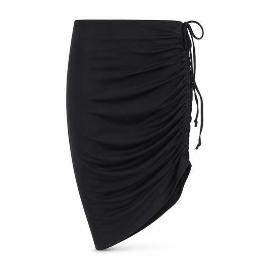 ASOS Womens Black Polyester Straight & Pencil Skirt Size 26 in Tie - Adjustable Side Tie Ruching