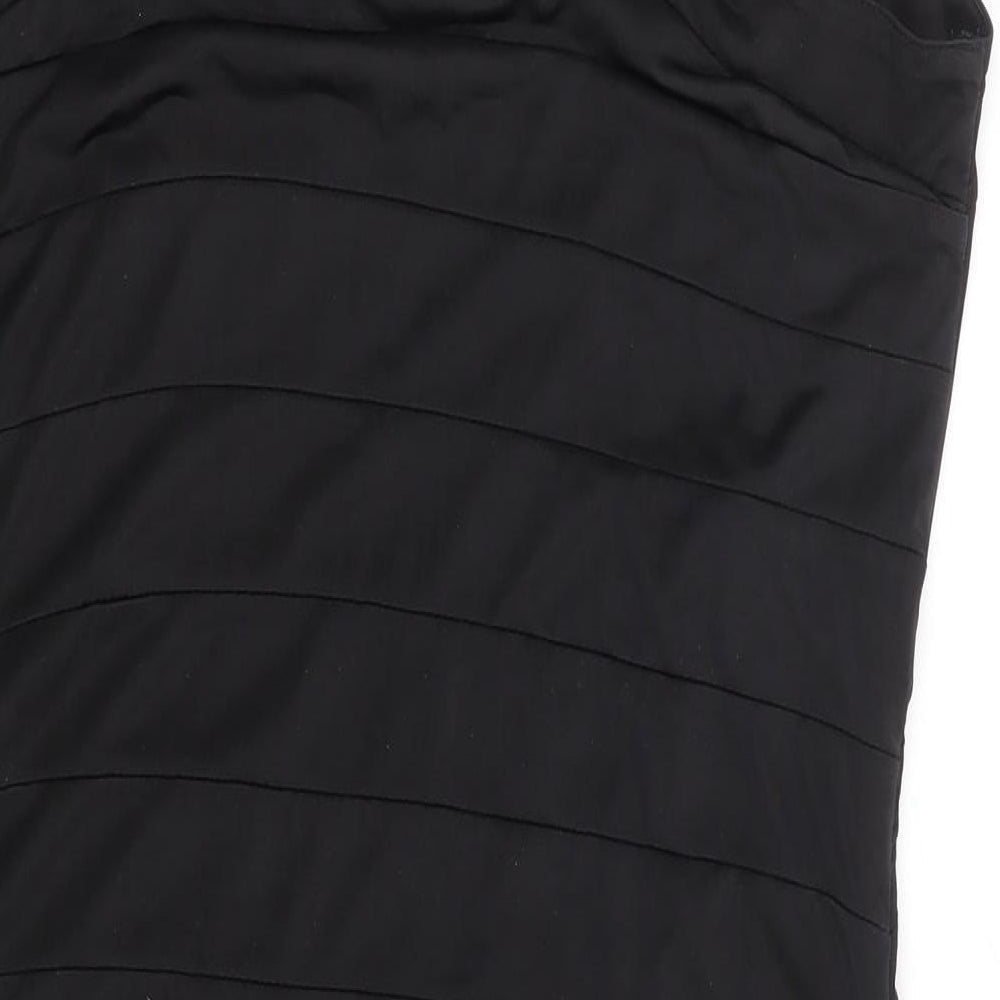 VERO MODA Womens Black Polyester Bodycon Size L V-Neck Pullover