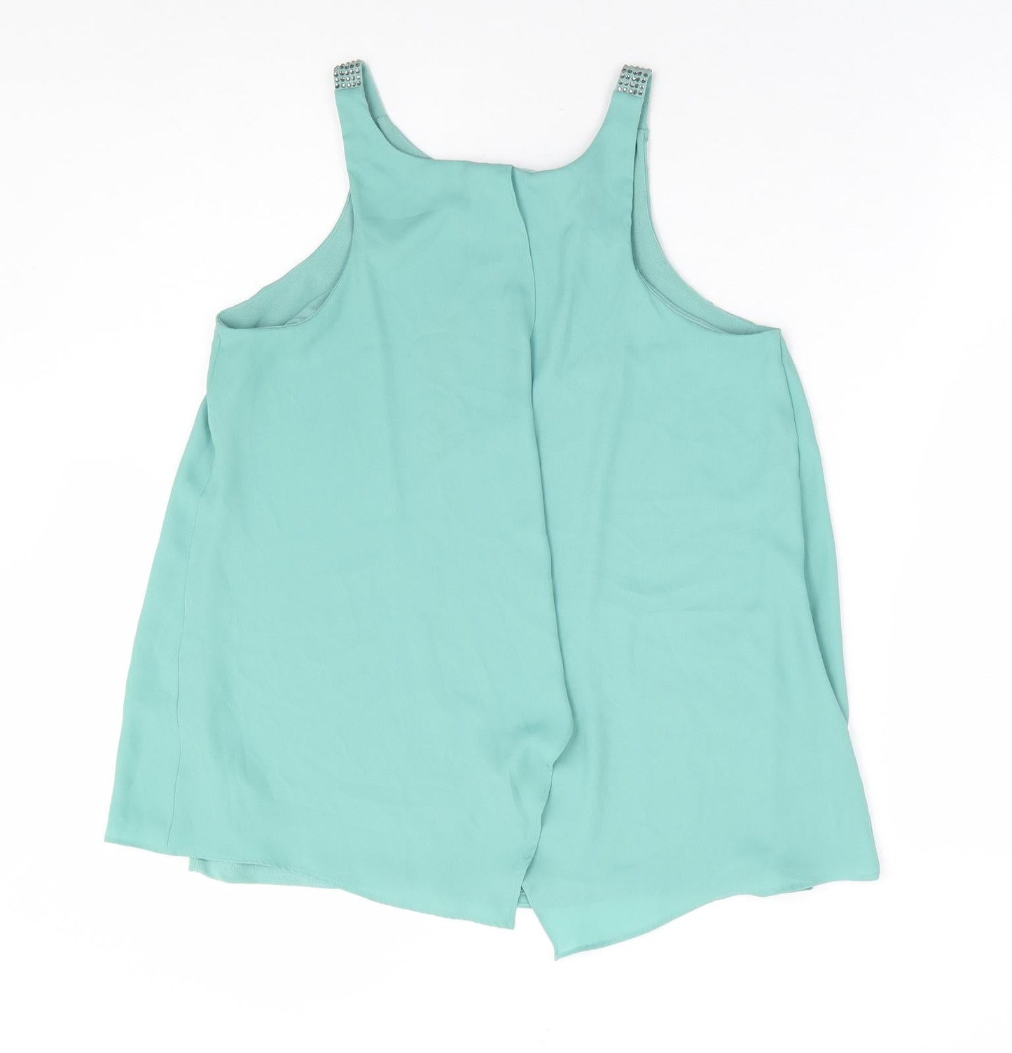 NEXT Womens Green Polyester Basic Tank Size 10 Square Neck