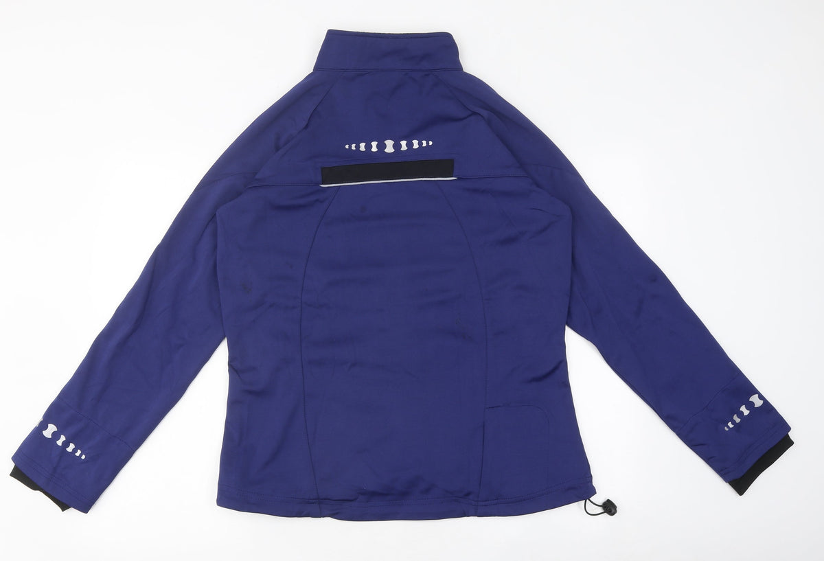 Crivit Womens Blue Rain Coat Coat Size L Zip