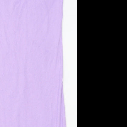 SHEIN Womens Purple Polyester Bodycon Size M Collared Button - Open Back