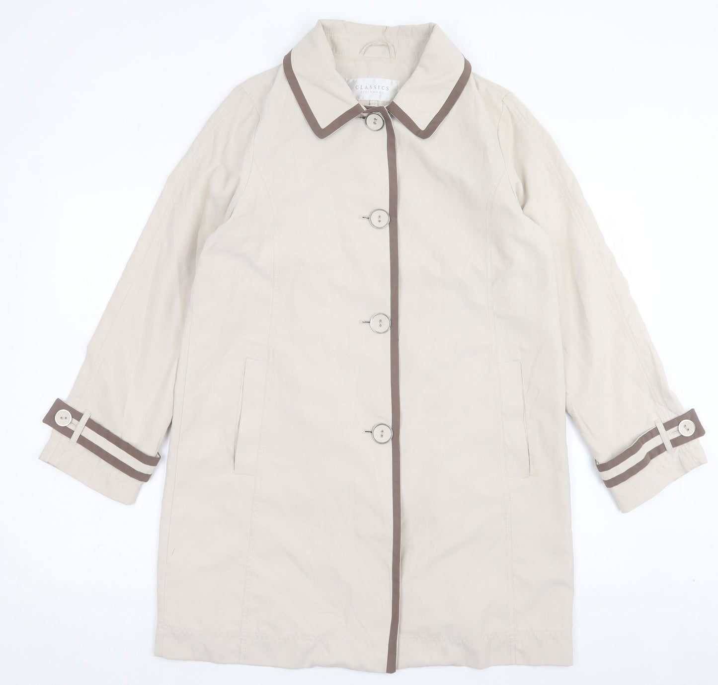 Debenhams Womens Ivory Jacket Size 12 Button
