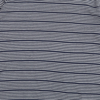 Chianti Womens Blue Crew Neck Striped Cotton Pullover Jumper Size XL