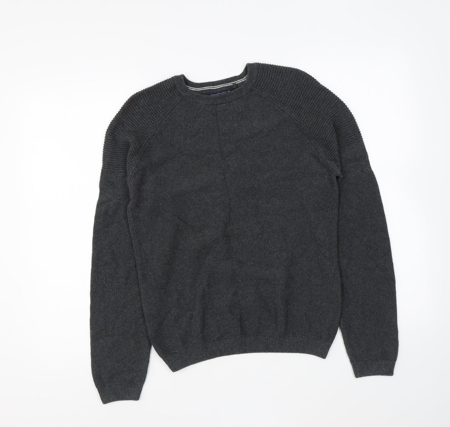 NEXT Boys Grey Round Neck Cotton Pullover Jumper Size 14 Years Pullover