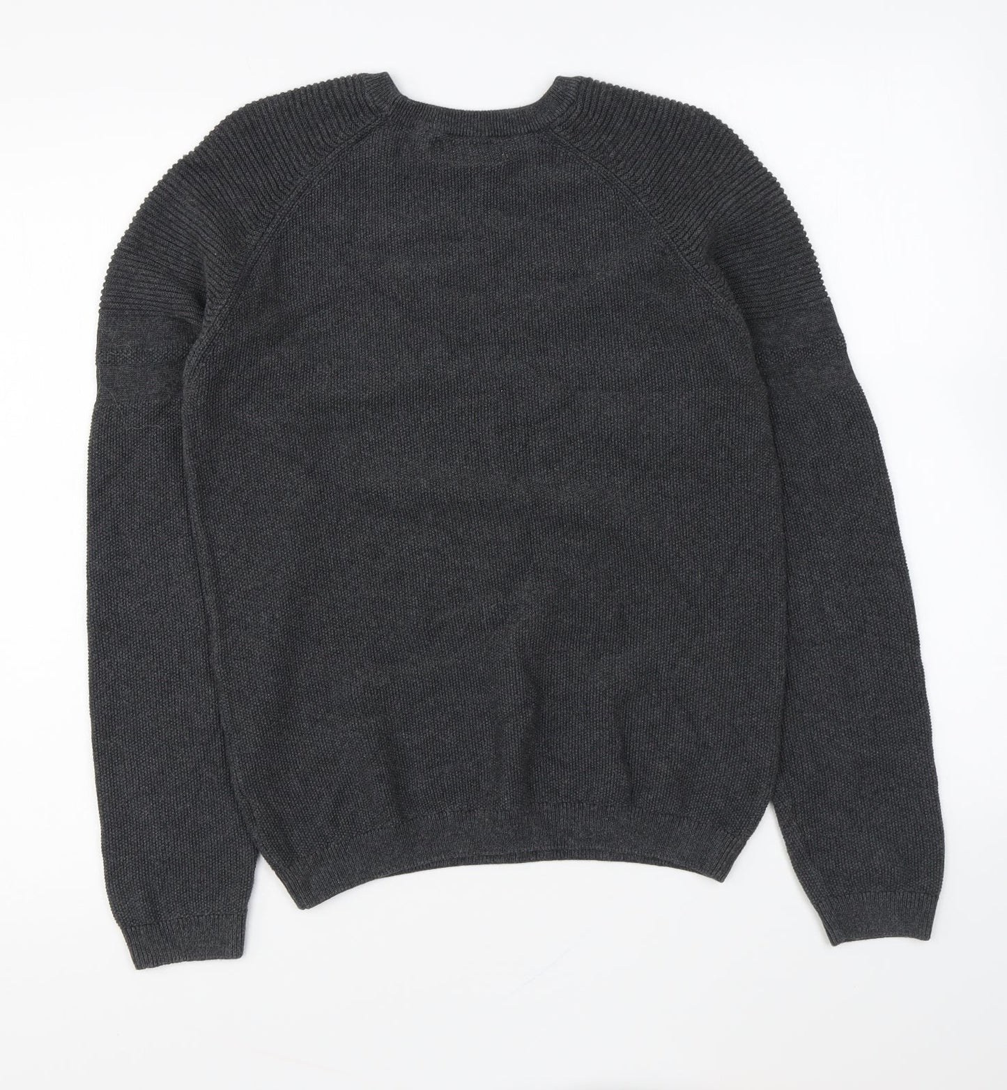 NEXT Boys Grey Round Neck Cotton Pullover Jumper Size 14 Years Pullover