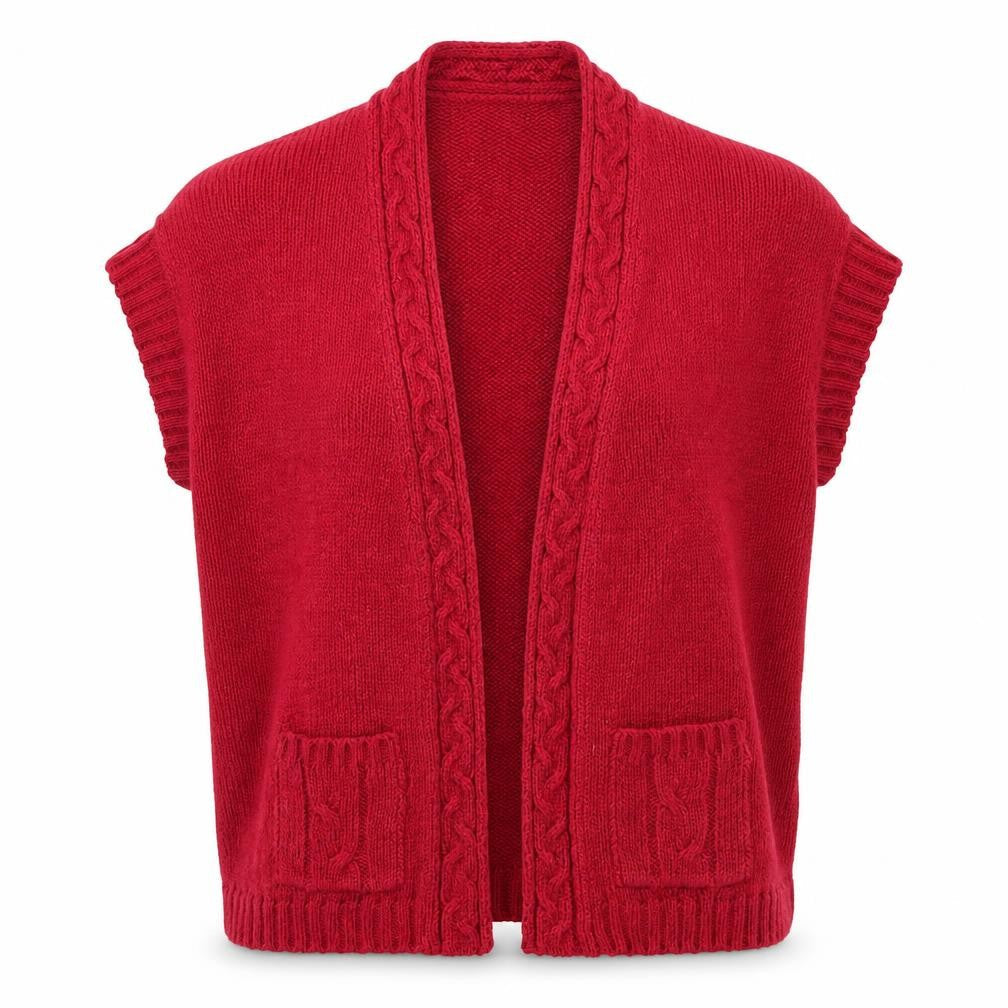 Isle Womens Pink V-Neck Acrylic Cardigan Jumper Size L