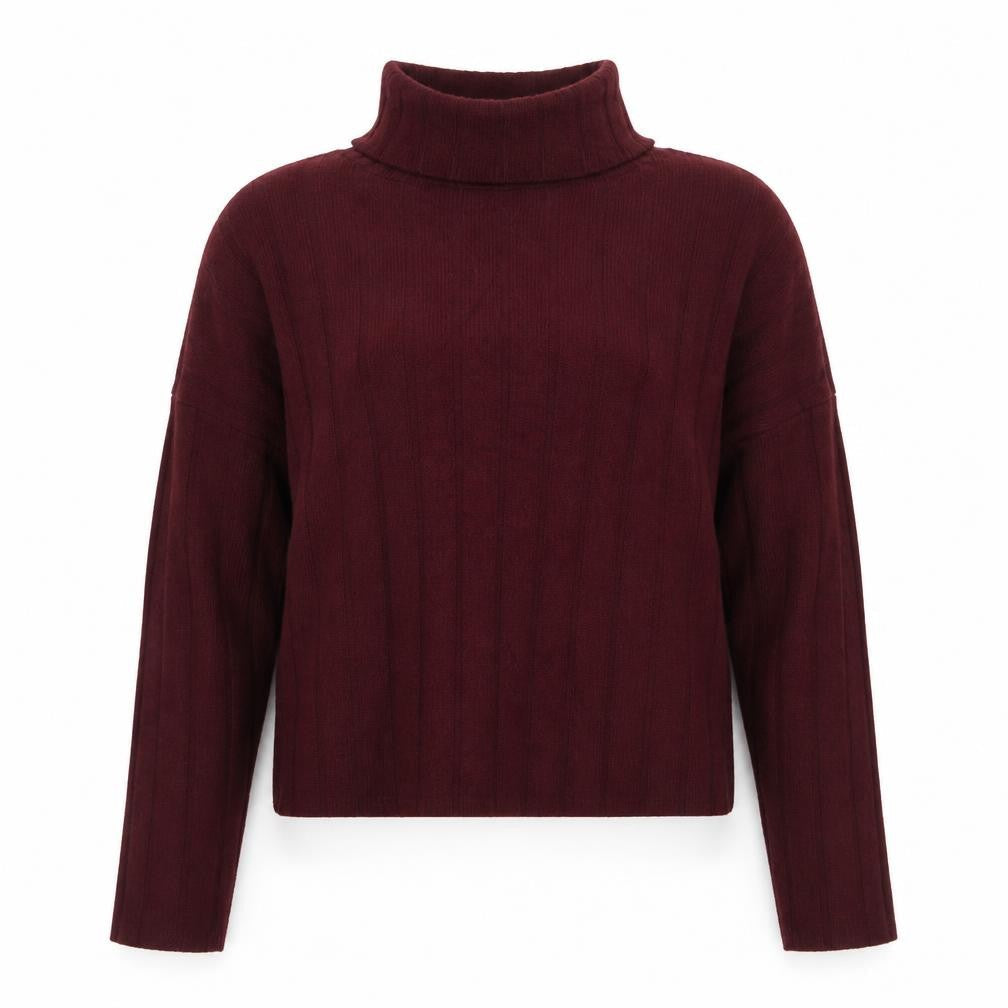 New Look Womens Purple Roll Neck Viscose Pullover Jumper Size M - `