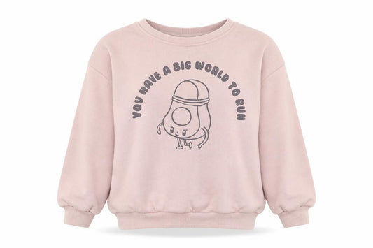 Zara Womens Pink Polyester Pullover Sweatshirt Size 4 Pullover - You Have A Big World To Run