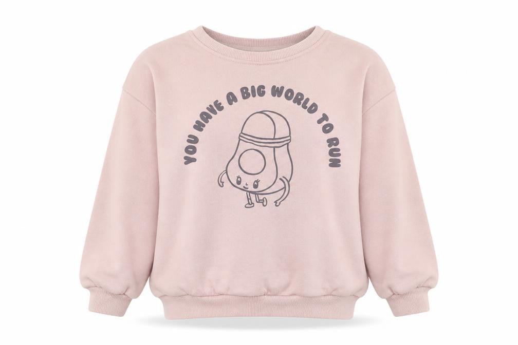 Zara Womens Pink Polyester Pullover Sweatshirt Size 4 Pullover - You Have A Big World To Run