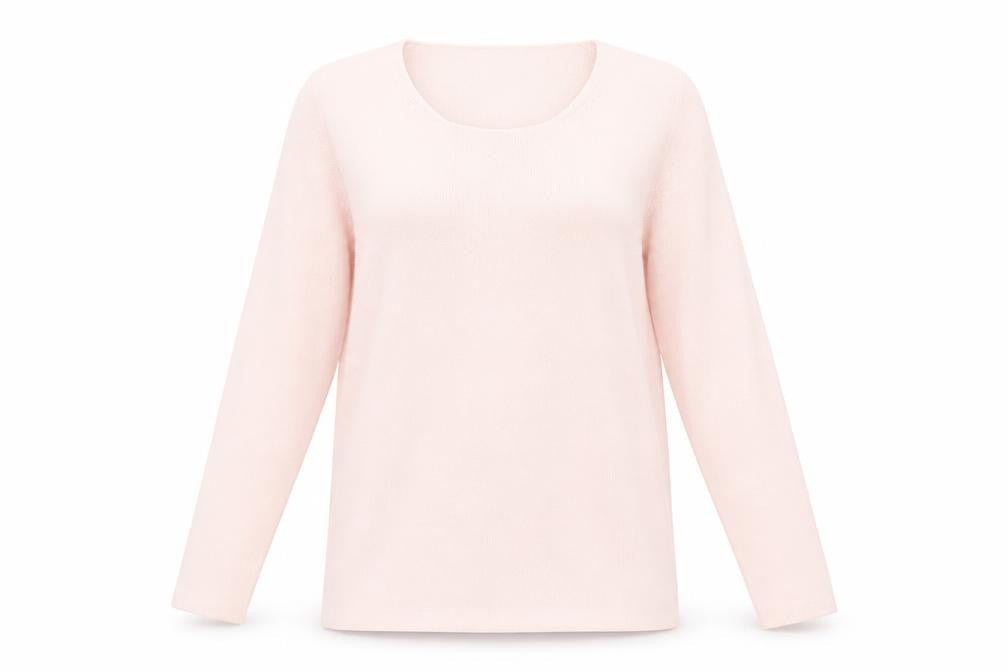 Marks & Spencer Womens Pink Round Neck Acrylic Pullover Jumper Size 10
