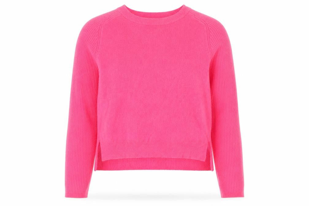 River Island Womens Pink Round Neck Acrylic Pullover Jumper Size 10