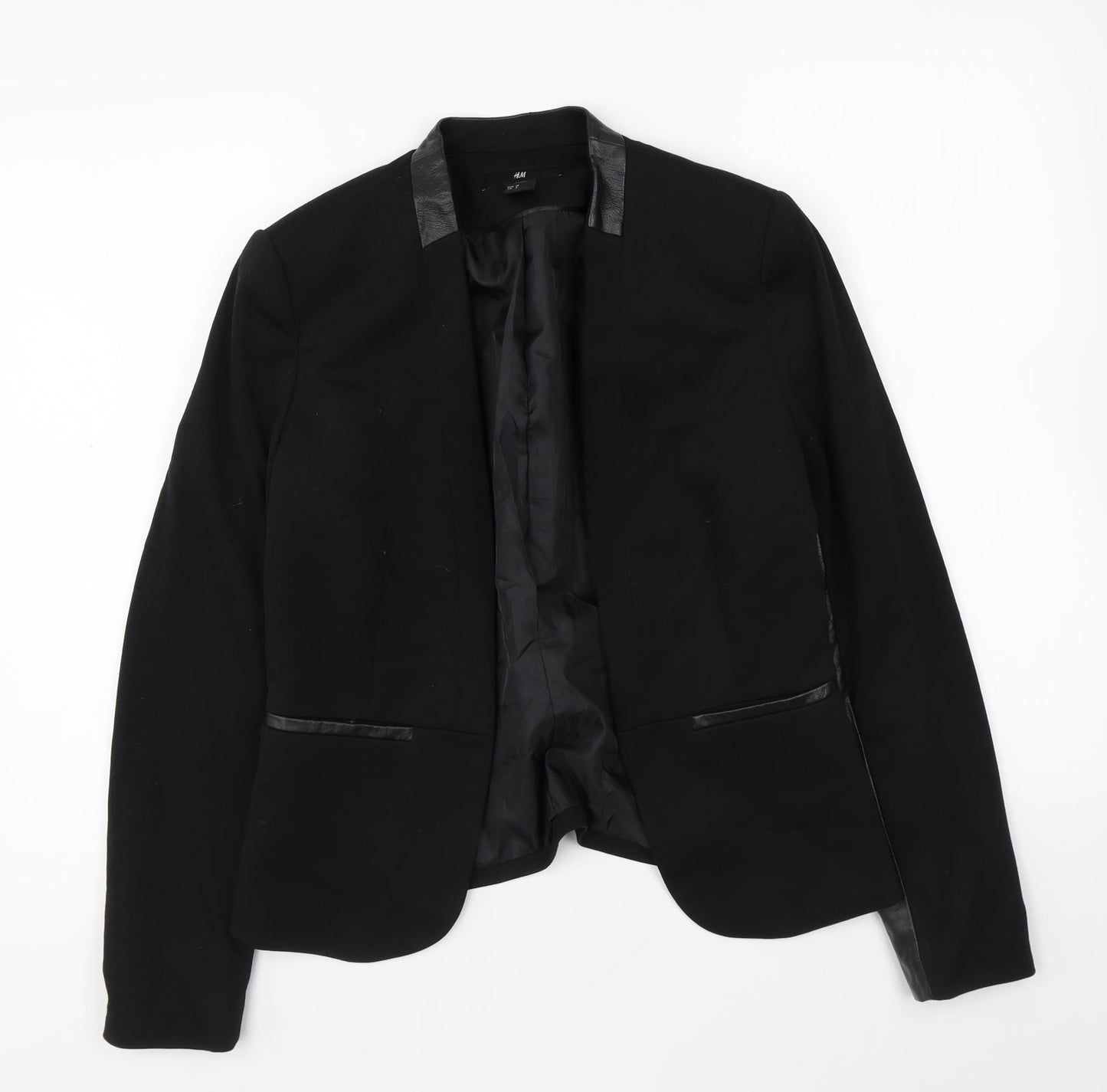 H&M Womens Black Jacket Blazer Size 10