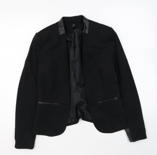 H&M Womens Black Jacket Blazer Size 10
