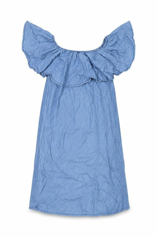Primark Womens Blue Cotton Shift Size 8 Round Neck Pullover