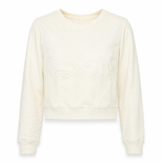 Zara Womens Beige Cotton Pullover Sweatshirt Size M Pullover
