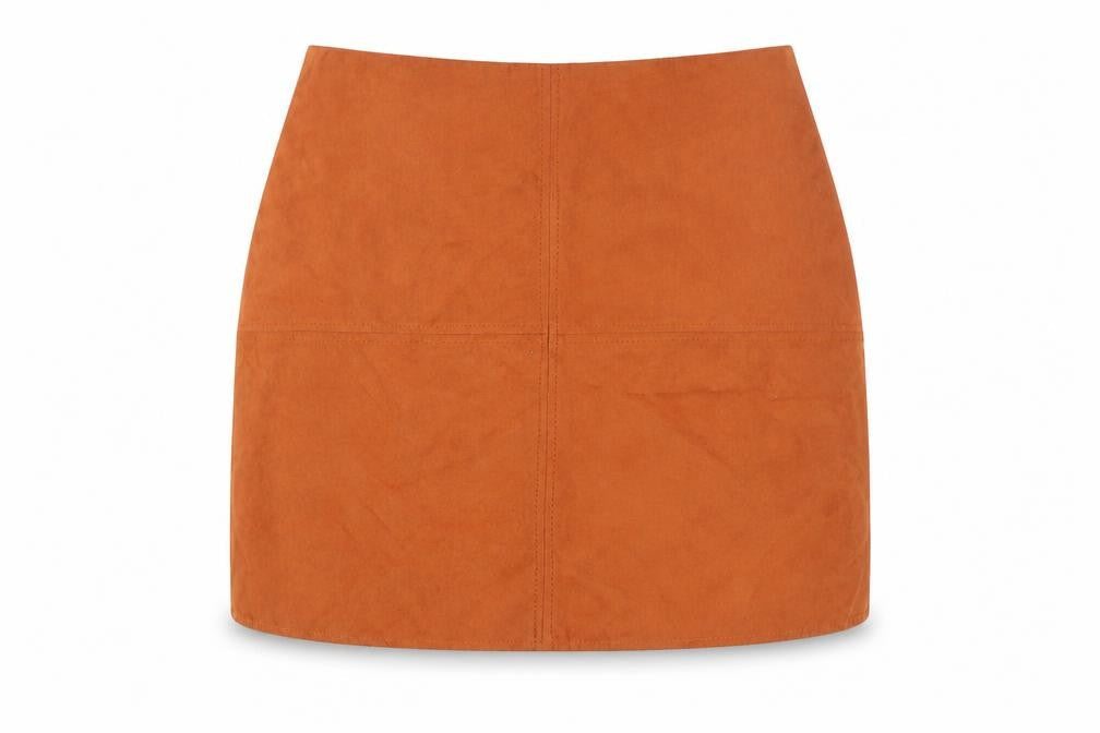 Atmosphere Womens Orange Polyester Mini Skirt Size 10 Zip
