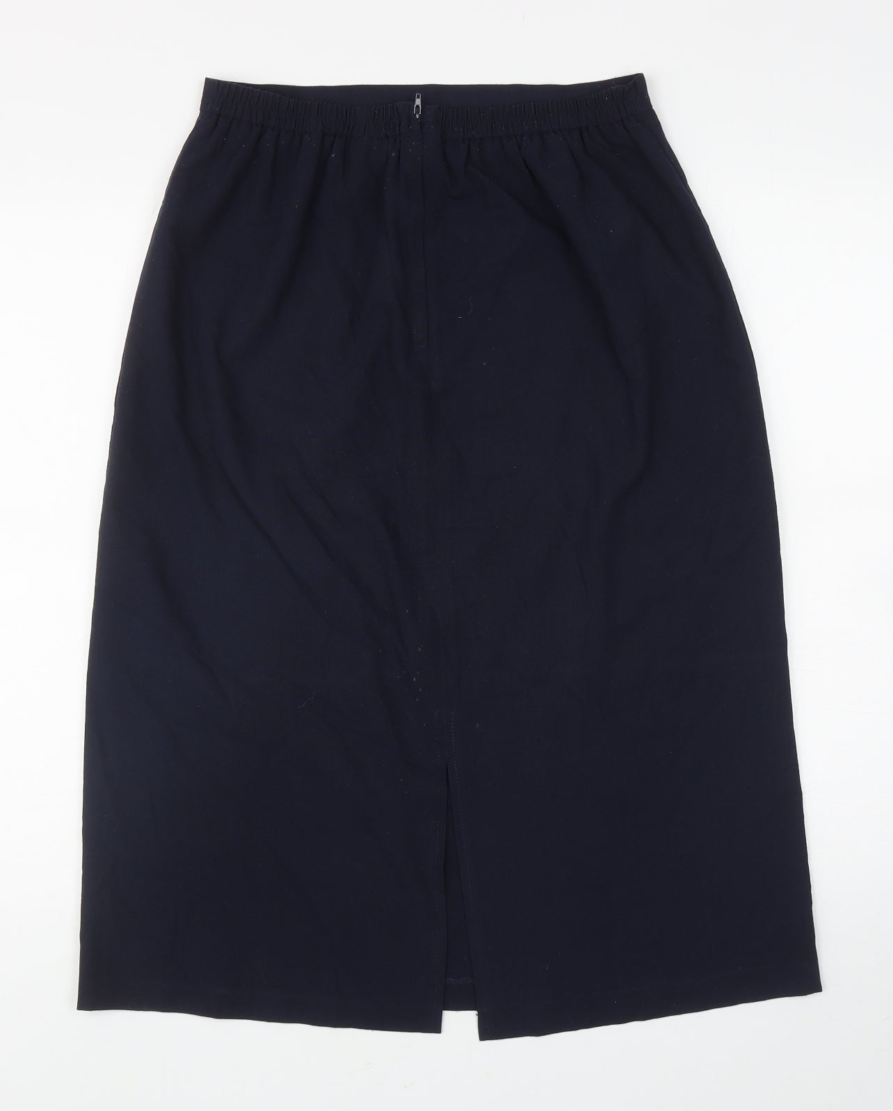 OPS Womens Blue Polyester Maxi Skirt Size 14 Zip