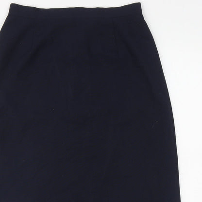 OPS Womens Blue Polyester Maxi Skirt Size 14 Zip