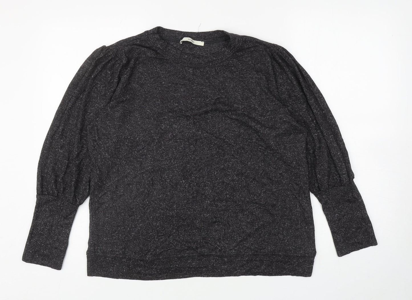 George Womens Grey Round Neck Viscose Pullover Jumper Size L