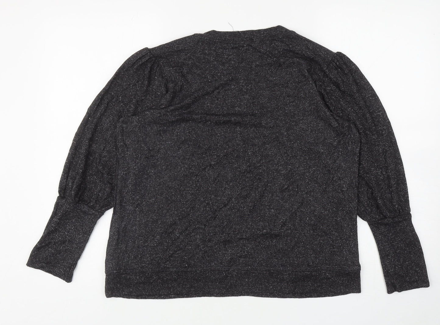 George Womens Grey Round Neck Viscose Pullover Jumper Size L