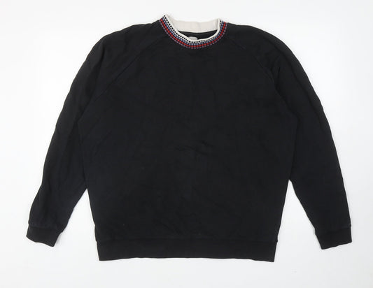 ASOS Womens Black Cotton Pullover Sweatshirt Size M Pullover