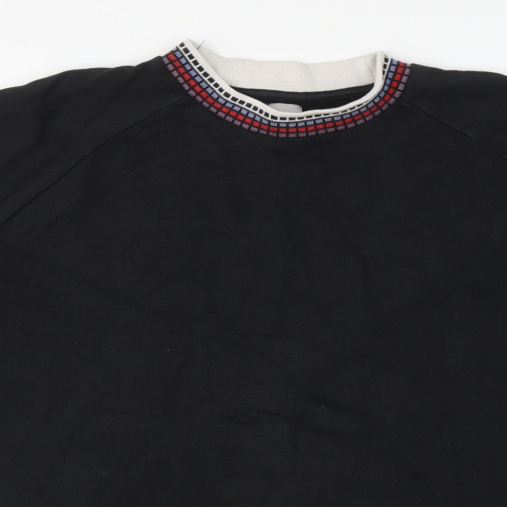 ASOS Womens Black Cotton Pullover Sweatshirt Size M Pullover