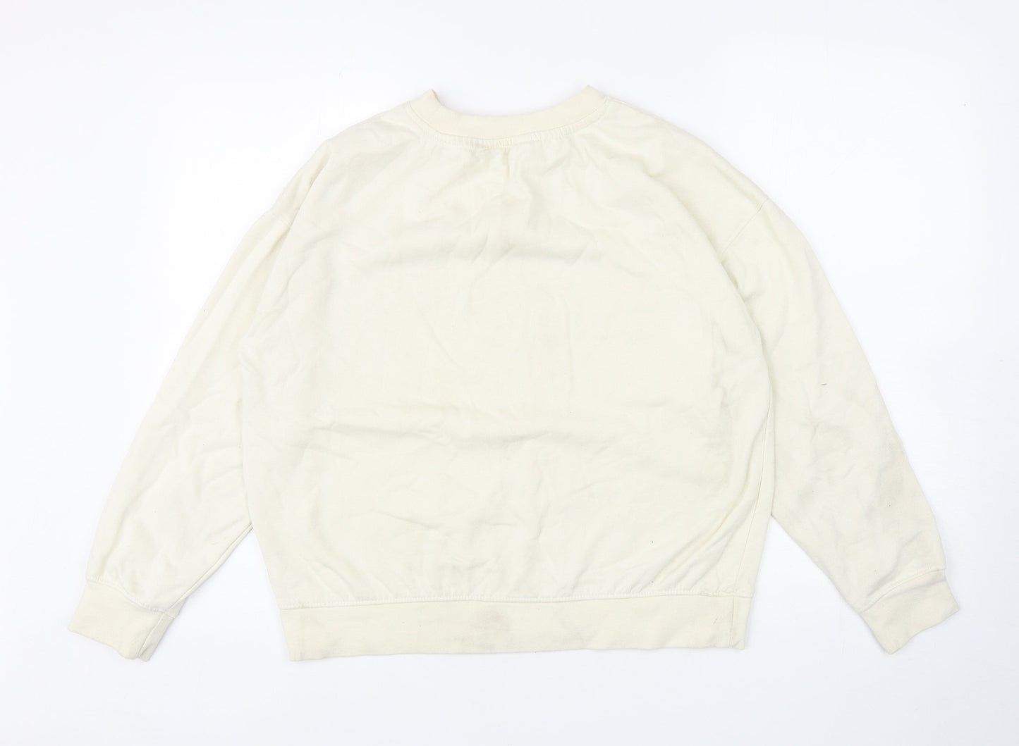 Primark Womens Ivory Cotton Pullover Sweatshirt Size S Pullover - Life Is Good