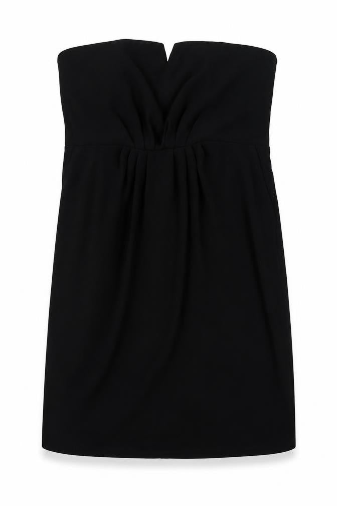 Oasis Womens Black Polyester Mini Size 16 Off the Shoulder Zip