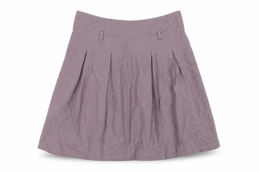 Zara Womens Purple Cotton A-Line Skirt Size M Tie