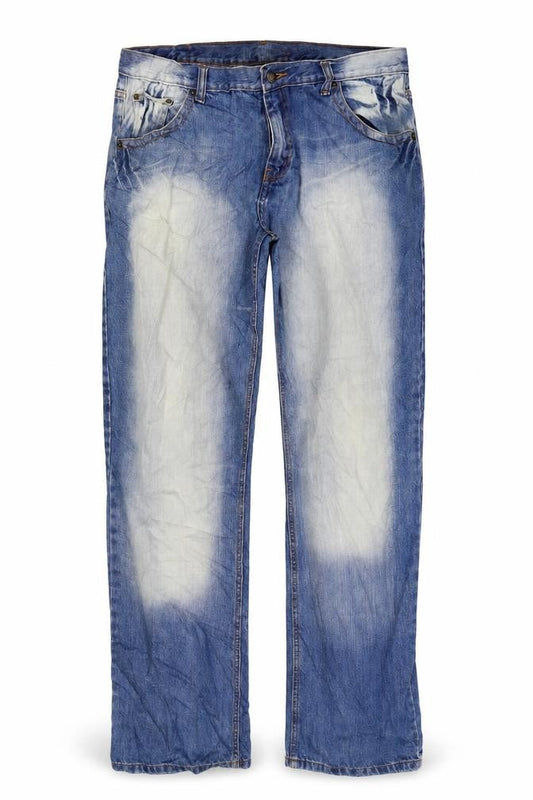 Denim & Co. Womens Blue Cotton Straight Jeans Size 38 in L34 in Regular Zip