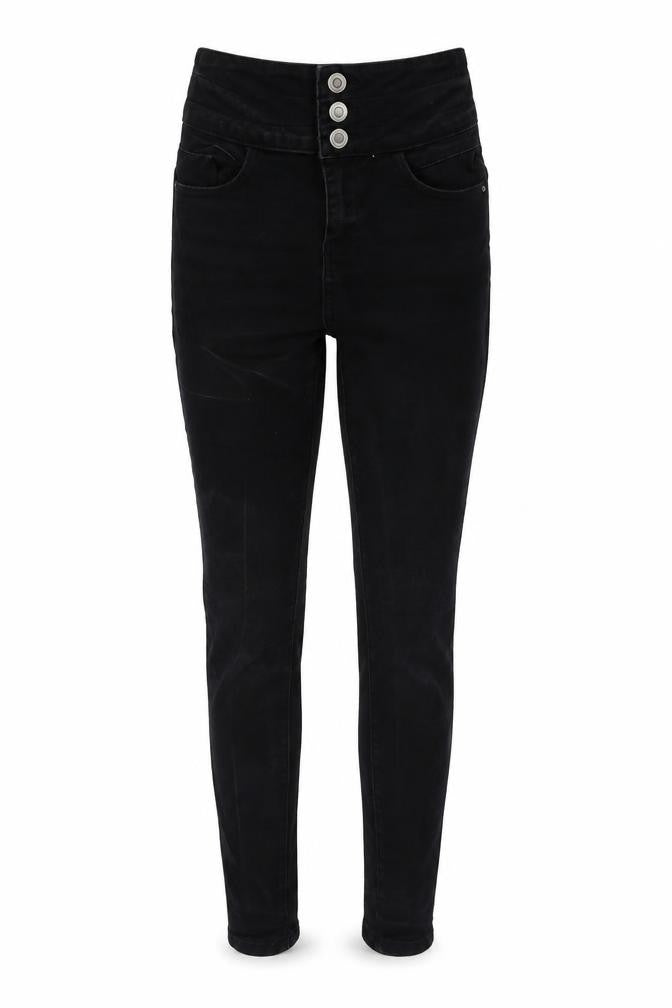 Denim & Co. Womens Black Cotton Skinny Jeans Size 10 L27 in Regular Zip