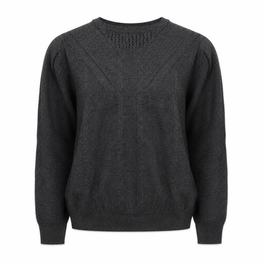 Dorothy Perkins Womens Grey Acrylic Basic T-Shirt Size 6 Round Neck