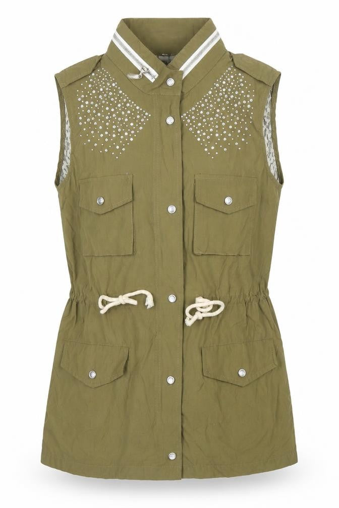 Jumpo Womens Green Gilet Jacket Size 10 Zip
