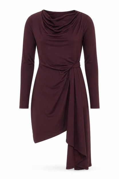Topshop Womens Purple Polyester Bodycon Size 10 Boat Neck Pullover