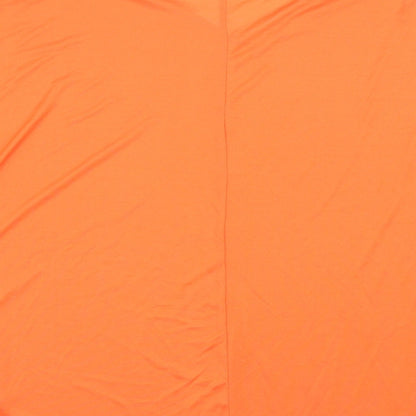 Marina Kaneva Womens Orange Polyester Basic Blouse Size 22 Round Neck