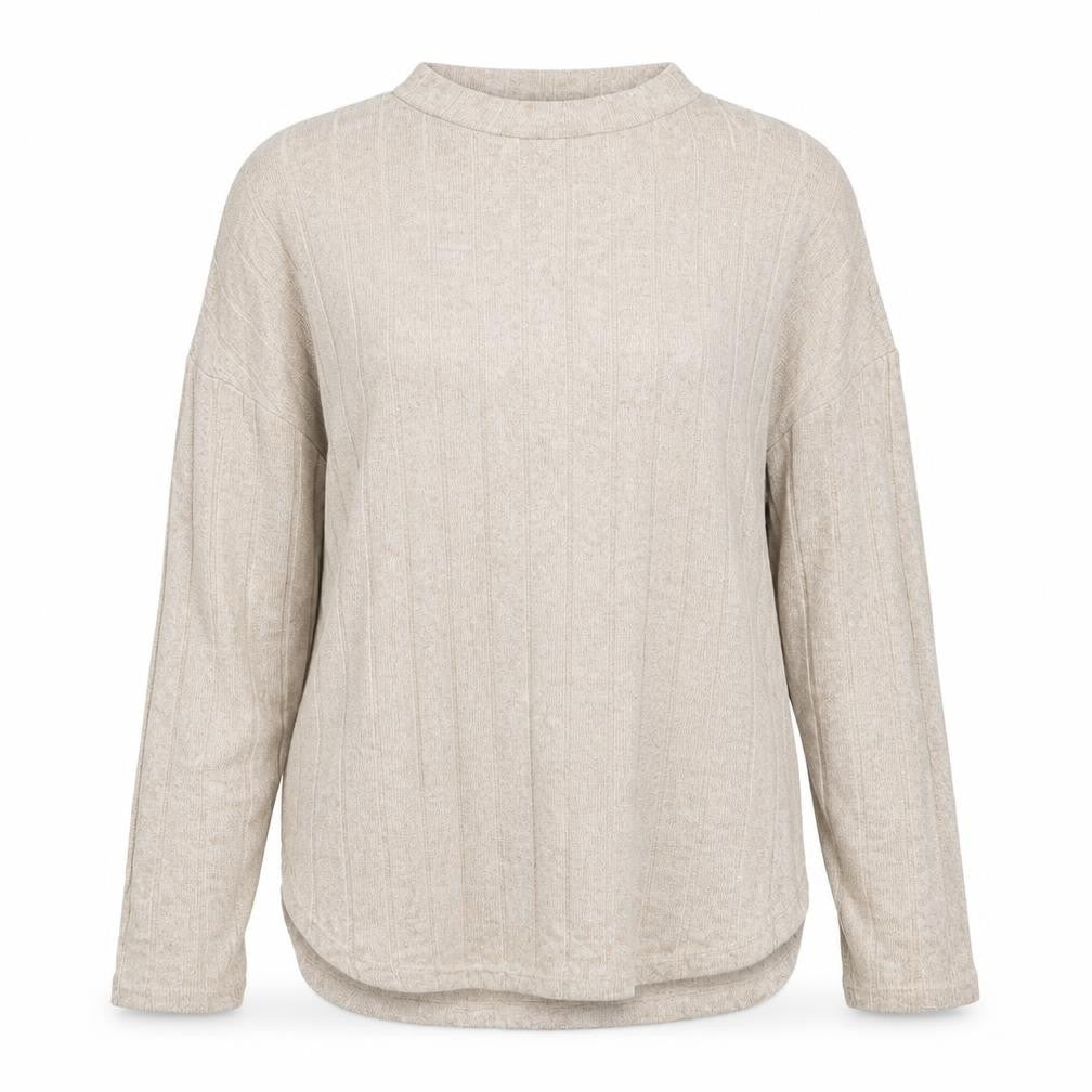 Primark Womens Beige Round Neck Viscose Pullover Jumper Size M