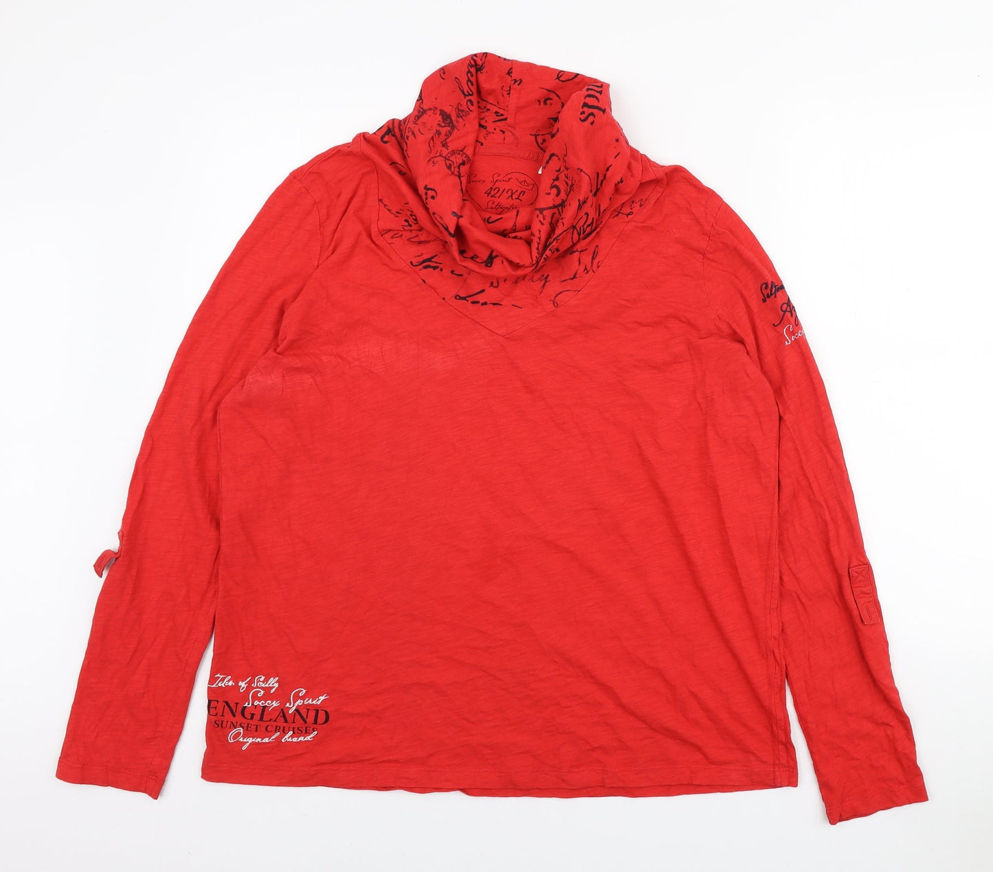 Soccx Womens Red Cotton Pullover Sweatshirt Size XL Pullover - England