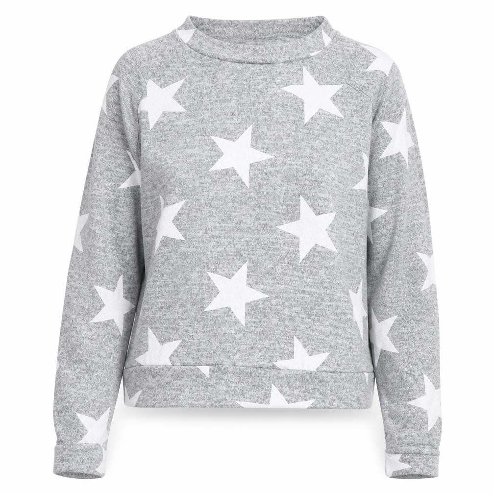 Boohoo Womens Grey Round Neck Geometric Polyester Pullover Jumper Size M