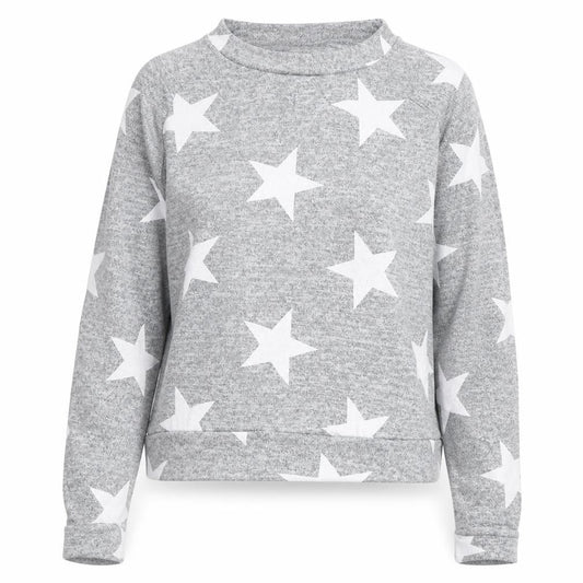 Boohoo Womens Grey Round Neck Geometric Polyester Pullover Jumper Size M