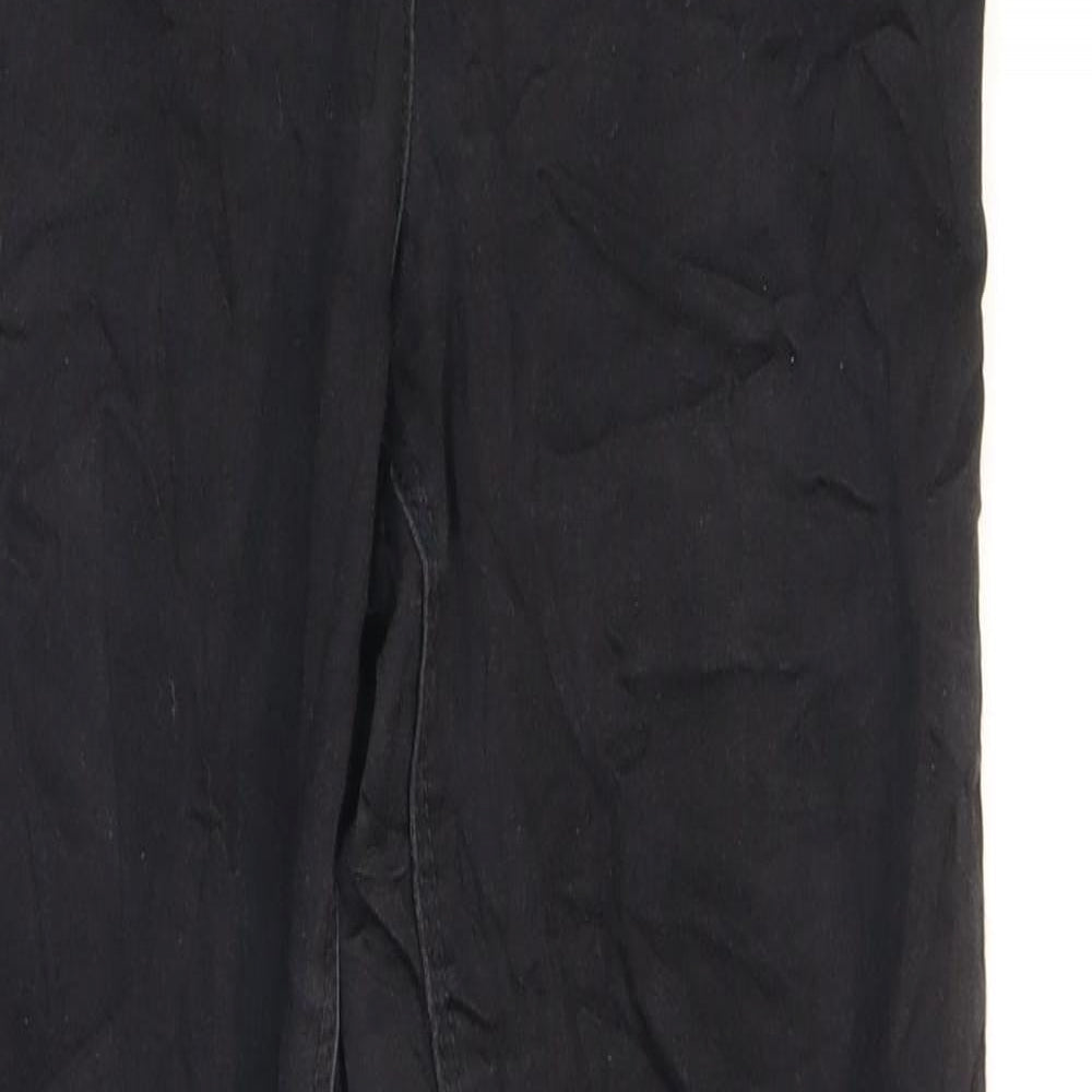 Papaya Mens Black Cotton Skinny Jeans L27 in Regular Zip