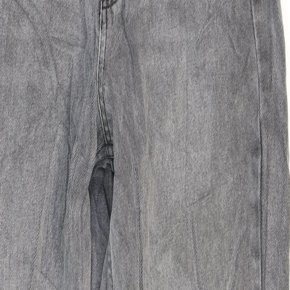 Reclaimed Vintage Mens Blue Cotton Straight Jeans Size 26 L27 in Regular Zip