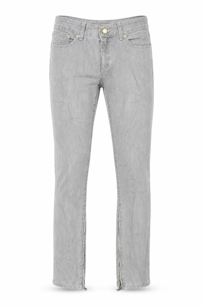Superfine Mens Grey Cotton Skinny Jeans Size 27 L28 in Regular Zip