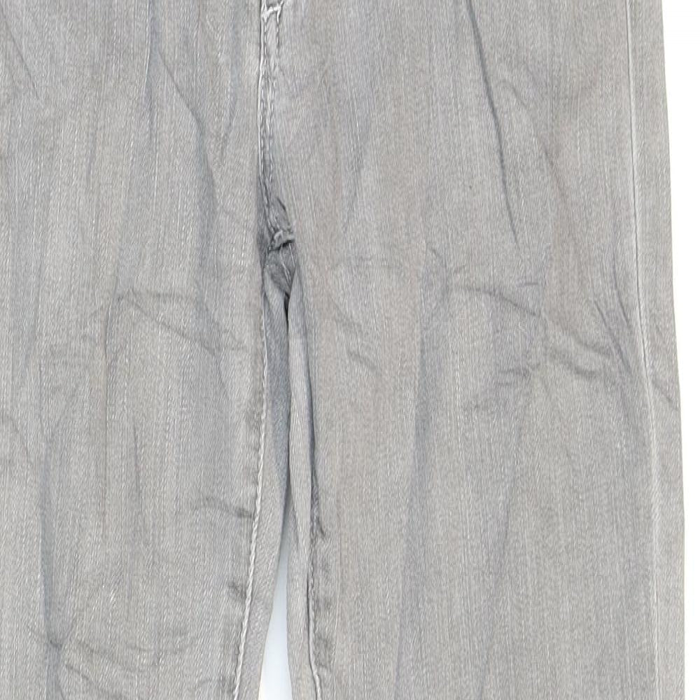 Superfine Mens Grey Cotton Skinny Jeans Size 27 L28 in Regular Zip
