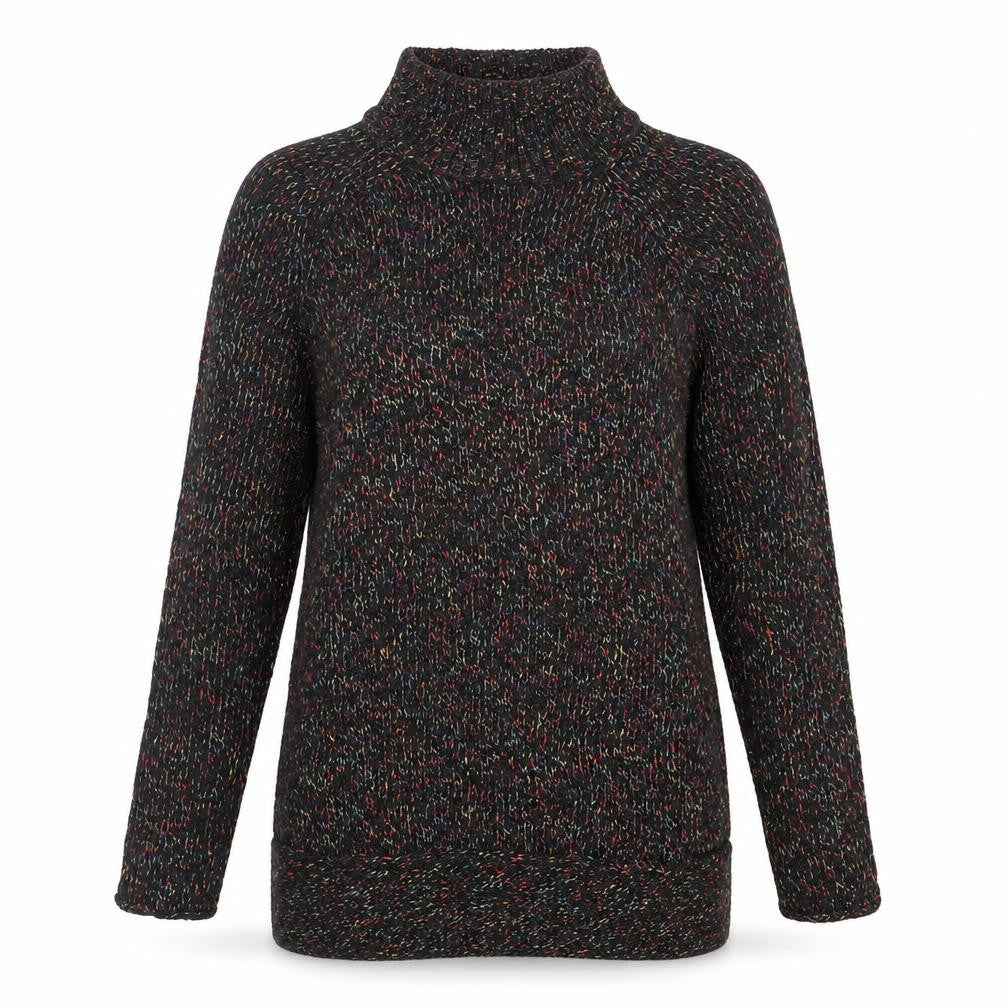 FB Sister Womens Multicoloured Roll Neck Polyacrylate Fibre Pullover Jumper Size 8