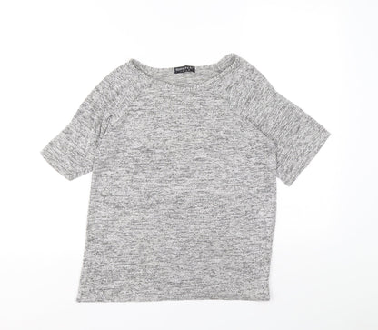 Select Womens Grey Boat Neck Viscose Pullover Jumper Size 12