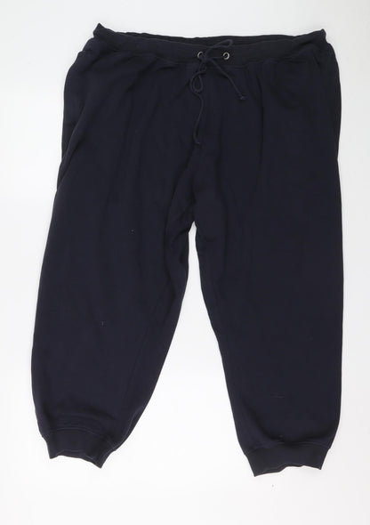 Capsule Womens Blue Polyester Jogger Trousers Size 46 in L26 in Regular Drawstring