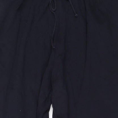 Capsule Womens Blue Polyester Jogger Trousers Size 46 in L26 in Regular Drawstring