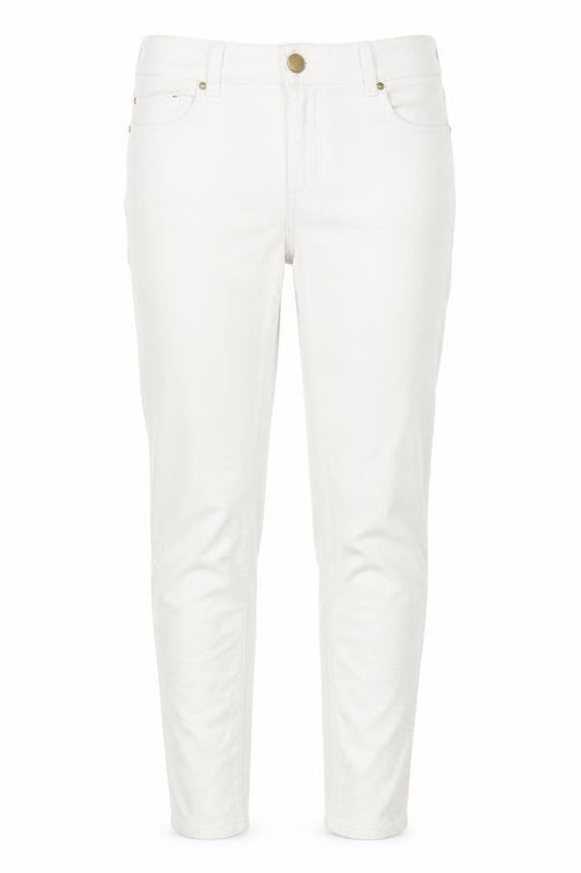 Marks & Spencer Womens White Cotton Skinny Jeans Size 8 L27 in Regular Button